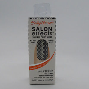 Sally Hansen Salon Effects Black Geometric Nails